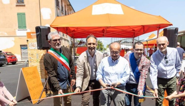 Mantova: inaugurazione la nuova piazza del mercato contadino a Borgochiesanuova