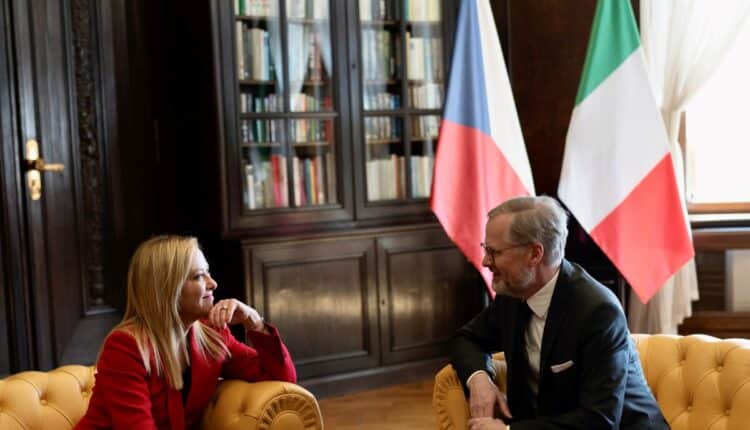 Meloni a Praga, bilaterale con il Primo Ministro Petr Fiala