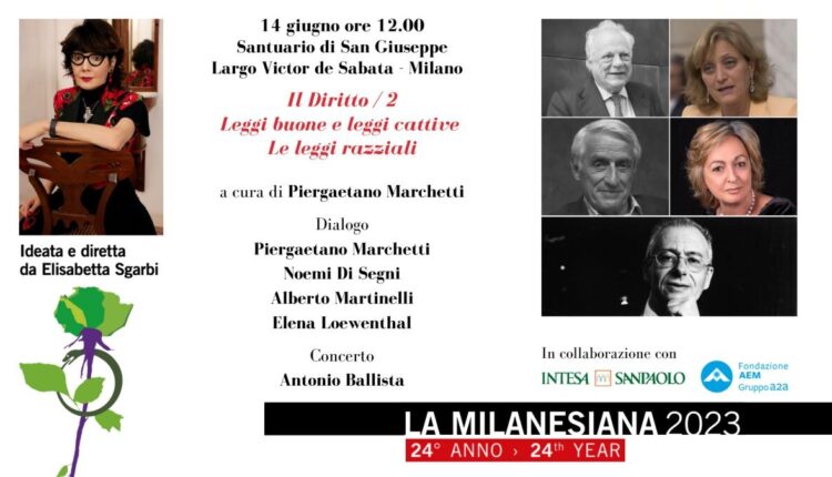 Milano: La Milanesiana presenta quattro appuntamenti dedicati al diritto. 