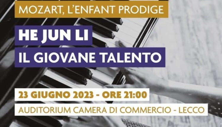 “Mozart, l’enfant prodige”: il 23 giugno a Lecco il concerto con la partecipazione della giovanissima pianista He Jun Li