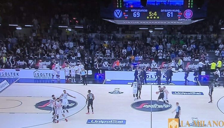 Basket, gara 3 delle finali di Serie A: Virtus Bologna-Olimpia Milano 69-61