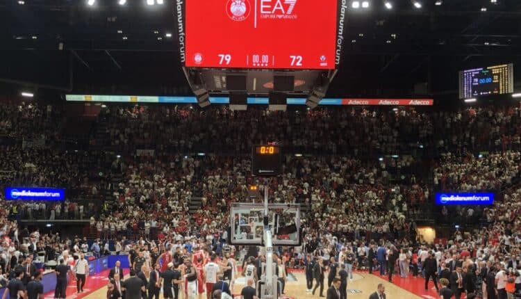 Basket, gara 5 delle finali di Serie A: Olimpia Milano-Virtus Bologna 79-72
