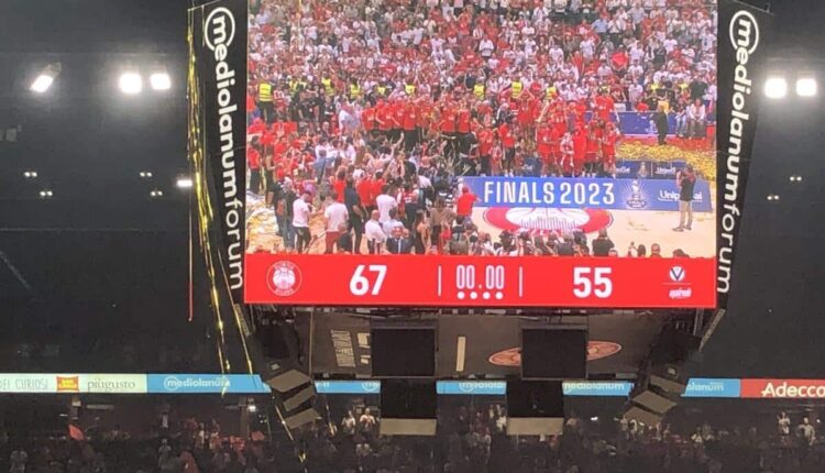 Basket, l’Olimpia Milano è campione d’Italia per la 30ª volta dopo la vittoria per 67-55 in gara 7 contro la Virtus Bologna