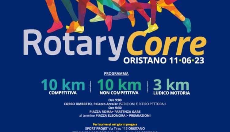 Oristano: Torna la Rotary Corre, la corsa benefica che coinvolge il centro storico di Oristano