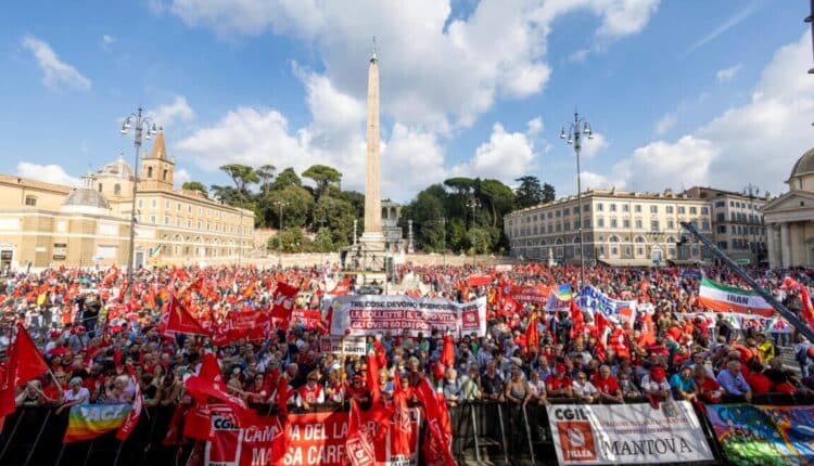Corteo Cgil, Schlein incontra Landini: "una battaglia che ci sta molto a cuore"