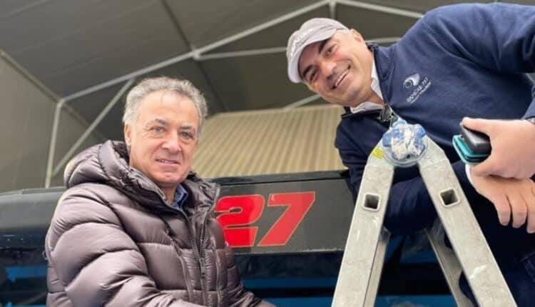 Messina: Jean Alesi al cantiere Zancle 757 per la consegna del suo yacht Wally.