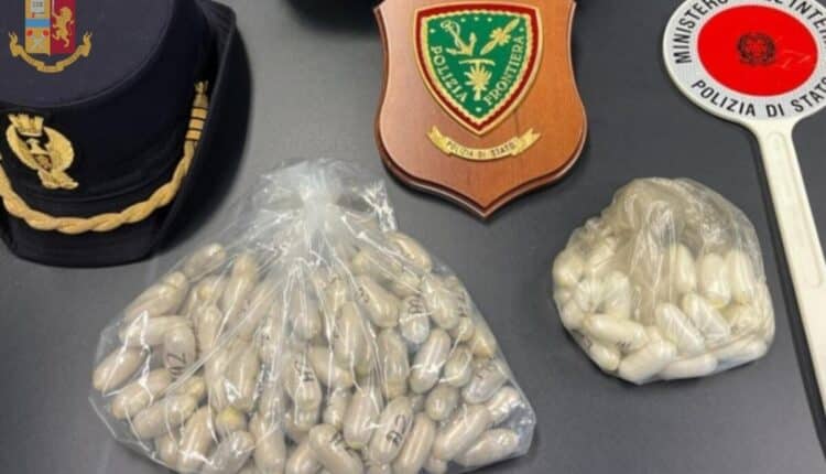 20230710 foto Polaria Linate arresto droga in reggiseno