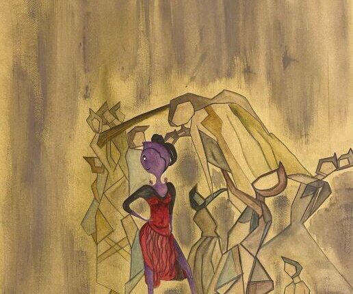 LIU YUAN_Lucky cham-protection，Watercolor, 56x76cm, 2023