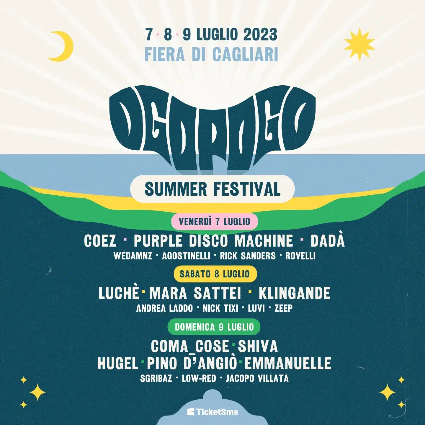 Cagliari: Ogopogo, la tre giorni di festival con tantissimi nomi del mondo della musica indie, pop e rap.