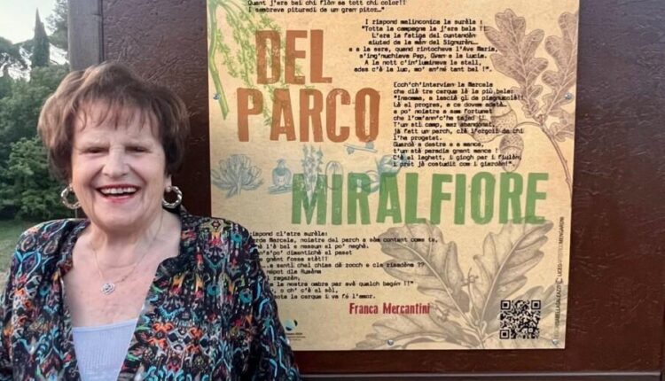 Pesaro: La poesia della Mercantini diventa un'opera multisensoriale al parco Miralfiore