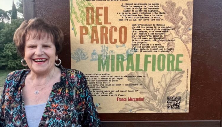 Pesaro: La poesia della Mercantini diventa un'opera multisensoriale al parco Miralfiore