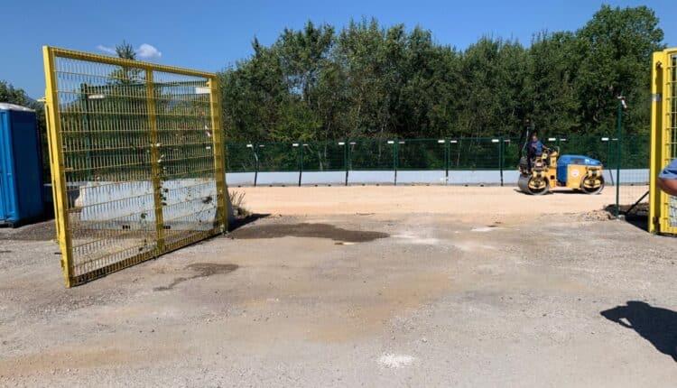 Frosinone, area sosta tifosi ospiti realizzata a tempo di record