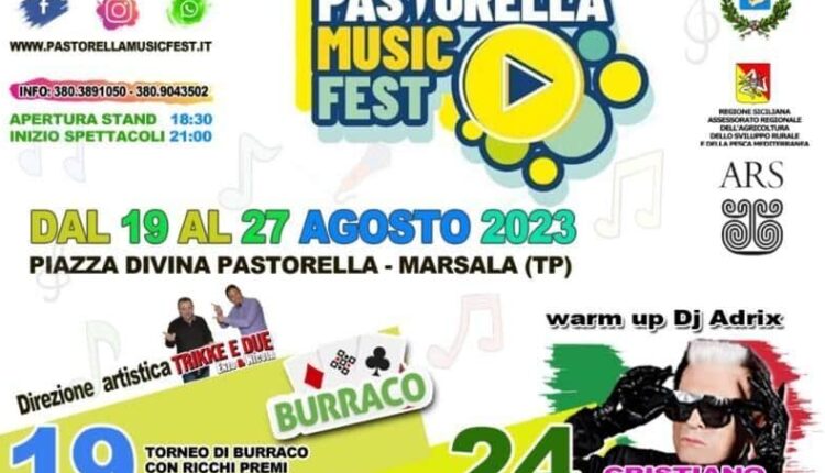 Marsala, dal 20 al 27 agosto Pastorella Music Fest, 8 giorni di spettacoli, musica, moda, sagre e raduni