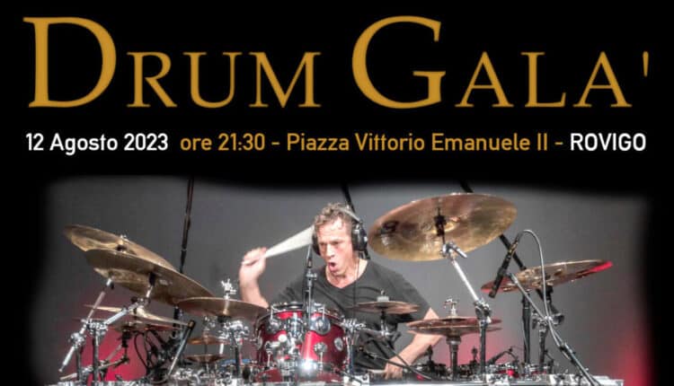 Rovigo: 12 agosto, in Piazza Vittorio Emanuele II, Thomas Lang ospite d'onore del Drum Galà