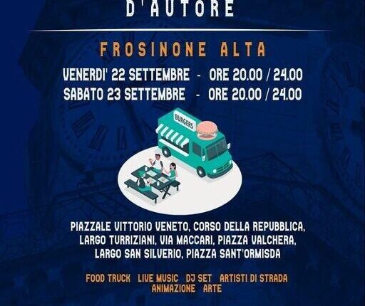 Frosinone, in arrivo lo street food d autore