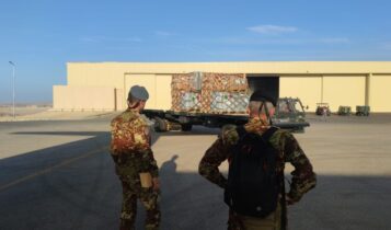 Atterraggio in Egitto del primo carico di aiuti a favore della popolazione civile della Striscia di Gaza