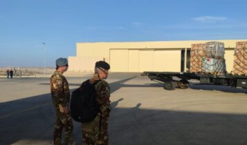 Atterraggio in Egitto del primo carico di aiuti a favore della popolazione civile della Striscia di Gaza