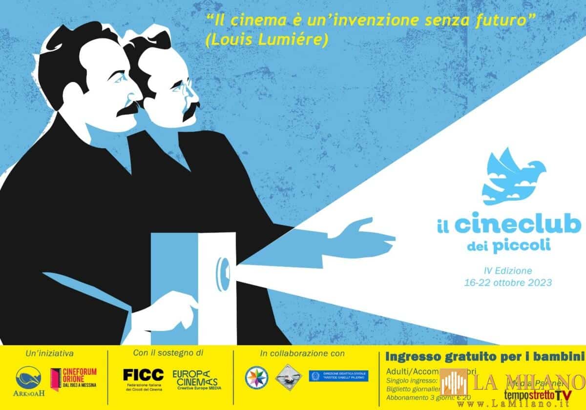 Ritorna il Cineclub dei piccoli, il Festival dedicato all'infanzia, dal 16 al 22 ottobre la quarta edizione che vede coinvolte le città di Palermo, Messina e Barcellona Pozzo di Gotto