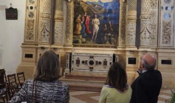 Vicenza, il capolavoro del Bellini "Il battesimo di Cristo" recentemente restaurato nella Chiesa di Santa Corona