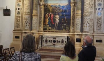Vicenza, il capolavoro del Bellini "Il battesimo di Cristo" recentemente restaurato nella Chiesa di Santa Corona