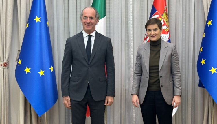 Il Presidente Luca Zaia ha incontrato la Premier serba Ana Brnabić a Belgrado