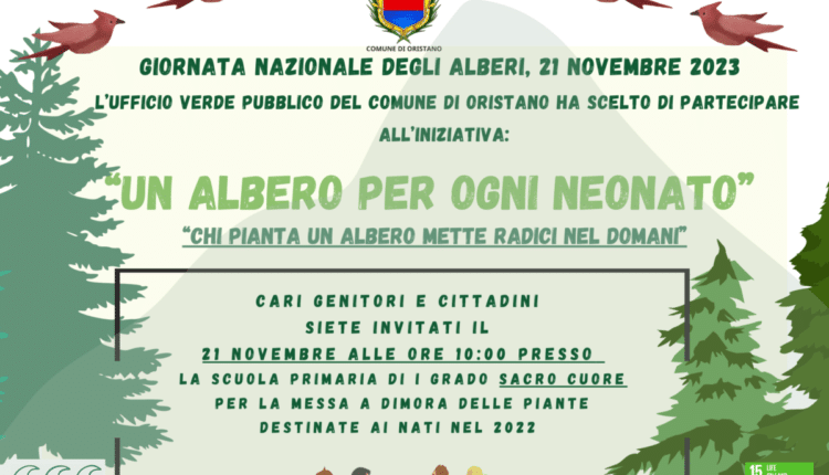 All’insegna di questo slogan il Comune di Oristano organizza la “Festa degli alberi”