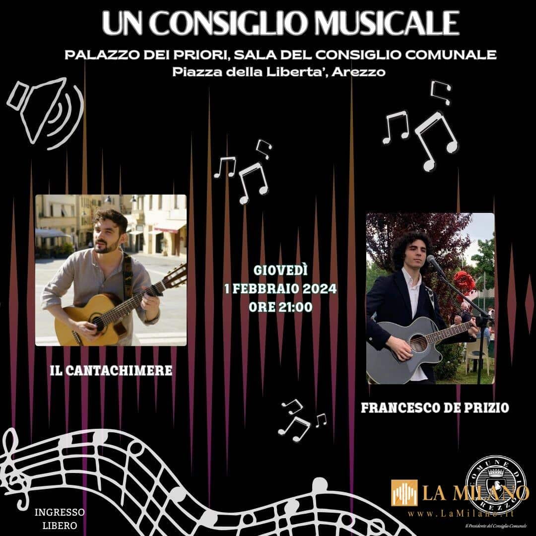 Arezzo, "Un Consiglio Musicale" rock con il Cantachimere e Francesco De Prizio