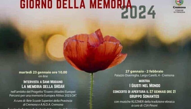 Giorno della Memoria 2024, gli eventi in programma a Cremona