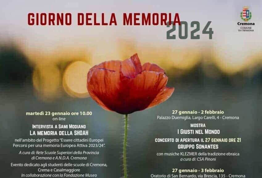 Giorno della Memoria 2024, gli eventi in programma a Cremona