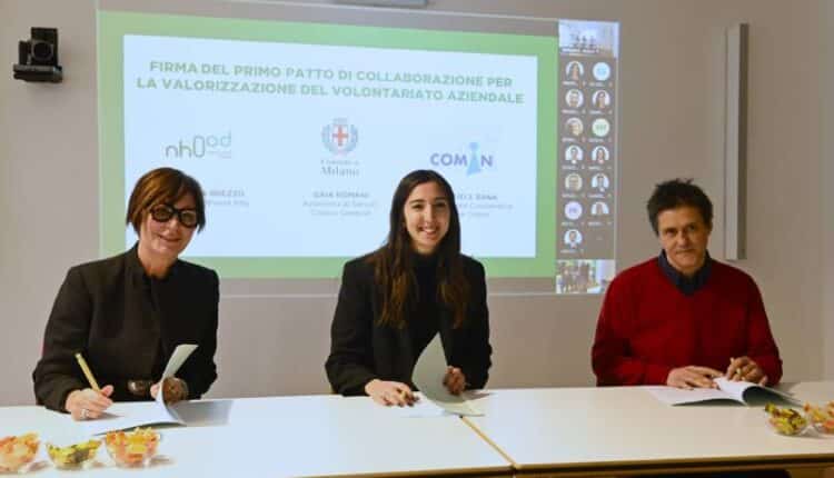 Milano, firmato il primo patto di collaborazione fra pubblico e privato per la valorizzazione del volontariato aziendale