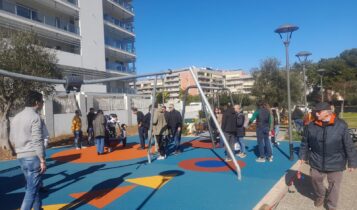 Bari, inaugurata la nuova area verde in via delle Murge e l'intervento di greening con una piccola area ludica a Parco Gentile