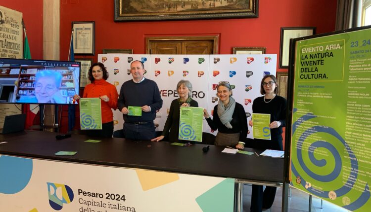 Aria, acqua, fuoco e Terra, 'la natura vivente della cultura' di Pesaro 2024 al centro dei più di 20 appuntamenti dell'assessorato alla sostenibilità.