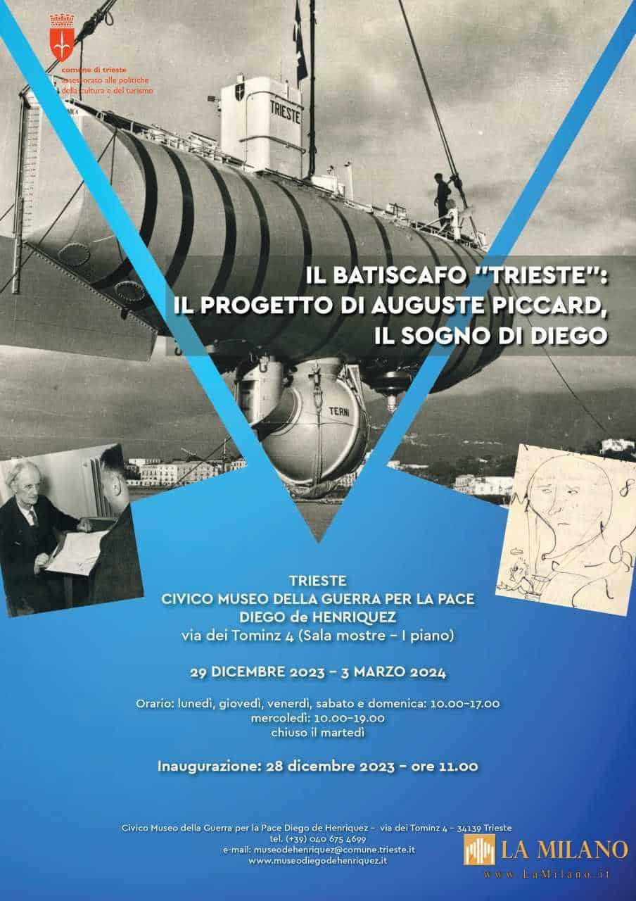 Visita guidata gratuita alla mostra "Il batiscafo "Trieste": il progetto di Auguste Piccard, il sogno di Diego"
