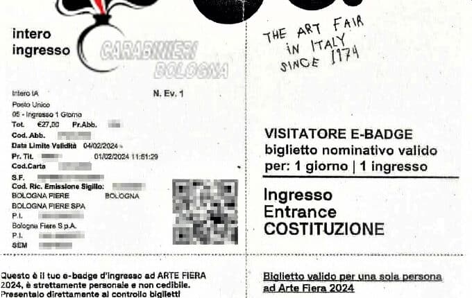 "Bologna Fiere Tour", due persone denunciati dai Carabinieri per vendita di biglietti contraffatti.