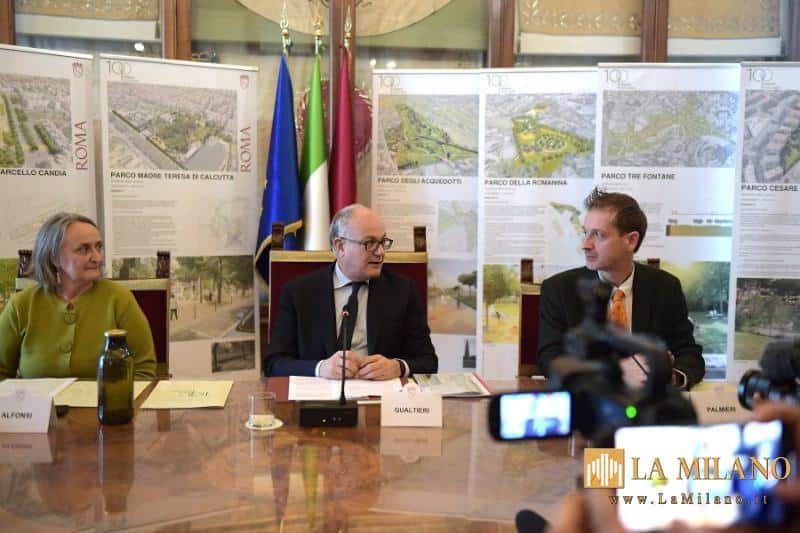 Presentano il piano "100 parchi per Roma". 35 milionidi euro per i primi 16 progetti.