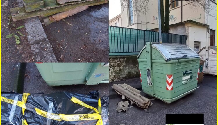 Verona: abbandonato amianto tra Borgo Nuovo e Borgo Milano. E' severamente vietato toccare il materiale. La polizia locale sulle tracce del colpevole.
