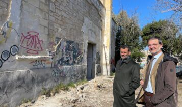 Bari, al via i lavori di riqualificazione dell'edificio ex Rossani che ospiterà la Casa della cittadinanza: oggi il sopralluogo del Sindaco e dell'assessore Mele