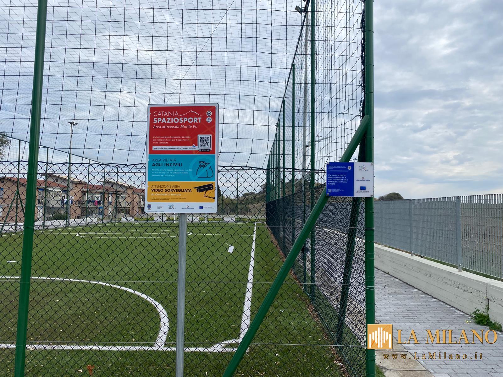 Catania. Spazio Sport, un'altra area attrezzata viene consegnata a Monte Po. Uno spazio polivalente predisposto a più attività.
