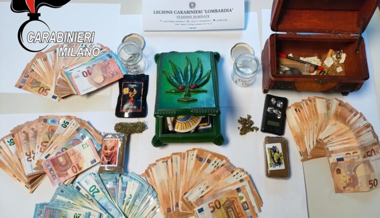Rosate (MI), droga e quasi 20.000 euro in contanti trovati in casa durante una perquisizione. Arrestato dai Carabinieri