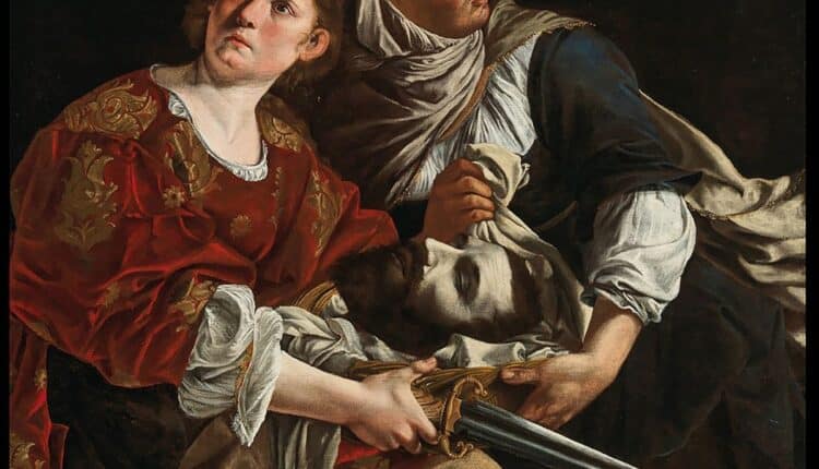 Cultura: Artemisia Gentileschi protagonista a Sanremo con il quadro "Giuditta e la sua ancella con la testa di Oloferne" nell'atrio dell'Ariston.