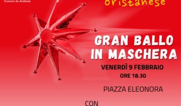 Oristano, Il carnevale entra nel vivo con Gran Galà, Zippolata e sfilata dei bambini delle ludoteche, Villaggio Sartiglia e gran ballo in maschera