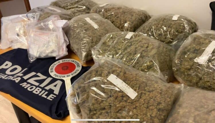 Novara, attività investigativa condotta dalla Polizia. 2 arresti, 26 denunce e sequestrati 13 kg di marijuana, 1 kg di hashish e mezzo kg di cocaina