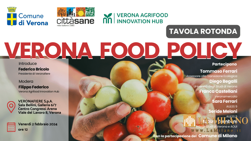 Verona: il comune aderisce a una Food policy per promuovere uno stile di vita sano e sostenibile. La presentazione del progetto.