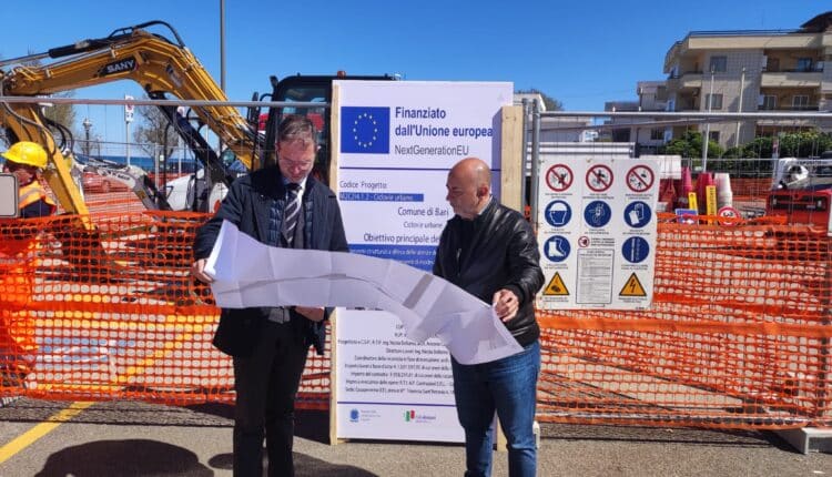 Bari. Avviato il cantiere per la realizzazione del primo tratto della pista ciclabile sul lungomare Lorusso a Palese.