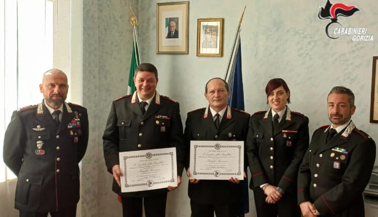 Gorizia: consegnata a 2 Carabinieri la Medaglia Mauriziana al merito di 10 lustri di carriera militare