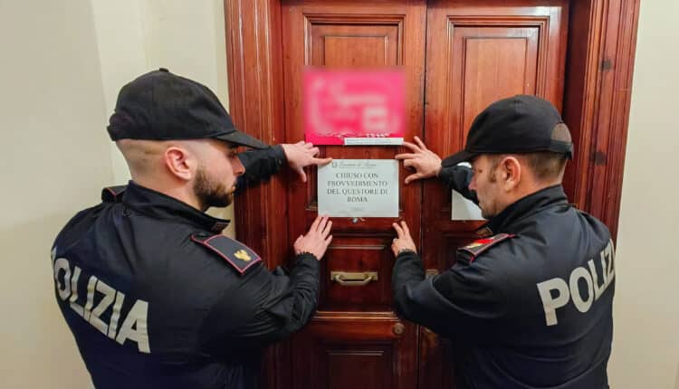 Zona Termini. Il Questore, in applicazione dell'articolo 100 del Testo Unico di Pubblica Sicurezza, sospende per 5 giorni la licenza di una struttura ricettiva.