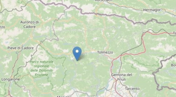 Scossa di terremoto di magnitudo 4.5 in Fiuli Venezia Giulia
