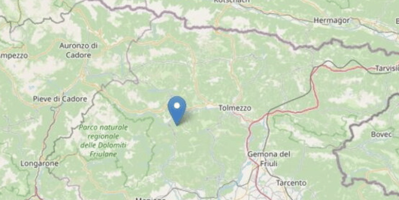 Scossa di terremoto di magnitudo 4.5 in Fiuli Venezia Giulia