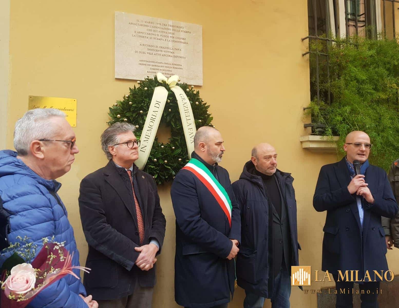 Una targa per Graziella Fava. A Bologna la cerimonia a 45 anni dall'attentato terroristico contro l'Associazione Stampa dell'Emilia-Romagna