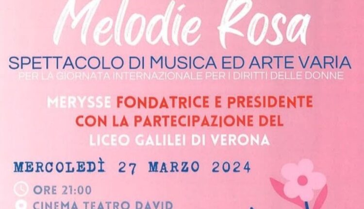 Verona: 'Melodie Rosa', spettacolo di musica e arte al Teatro David.